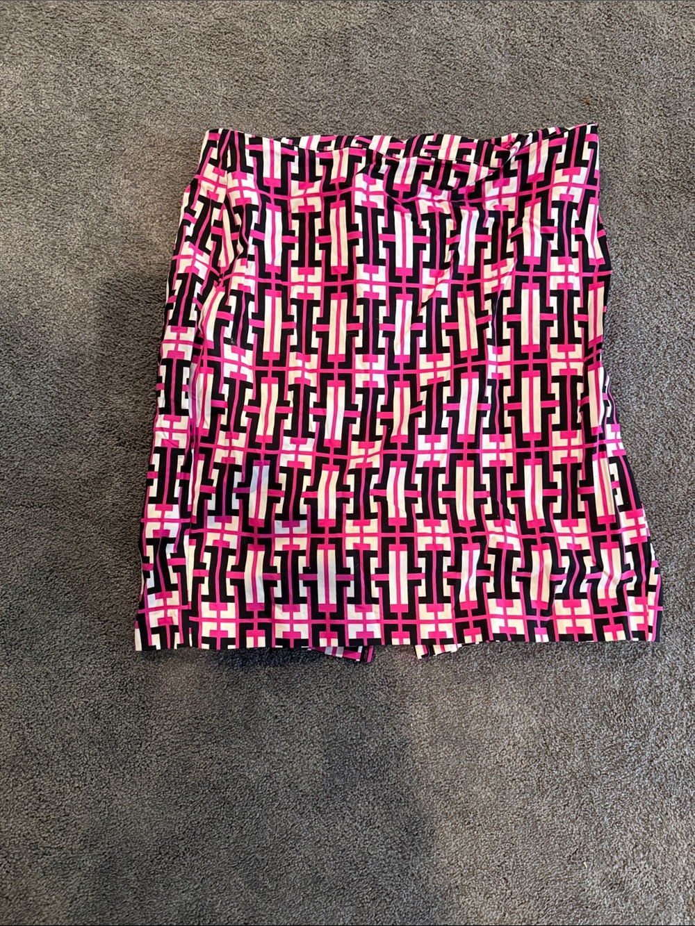 Banana Republic Pink Black Geometric Mini Skirt